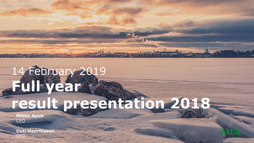 Thumbnail Aktia Bank
 Financial Statement 2018