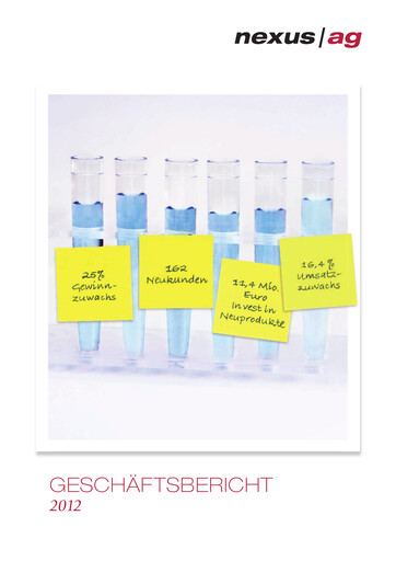 Thumbnail Nexus AG Annual Report 2012