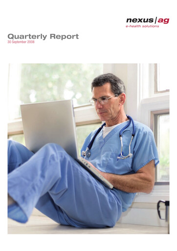 Thumbnail Nexus AG Quarterly Report 2008-q3