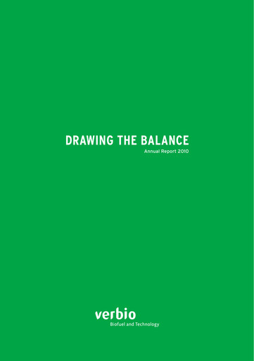 Thumbnail Verbio Annual Report 2010
