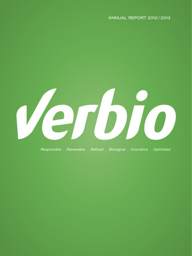 Thumbnail Verbio Annual Report 2012-2013