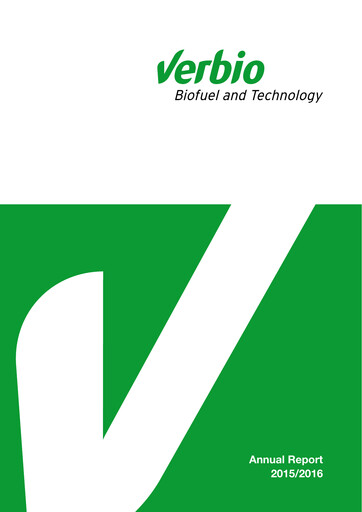 Thumbnail Verbio Annual Report 2015-2016