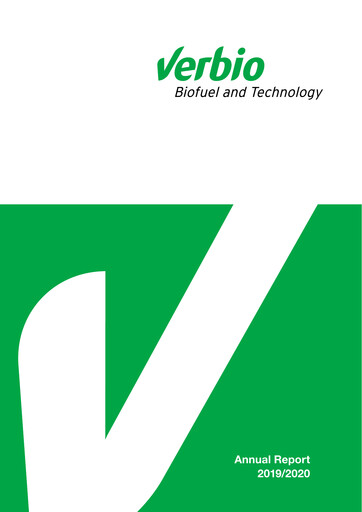 Thumbnail Verbio Annual Report 2019-2020