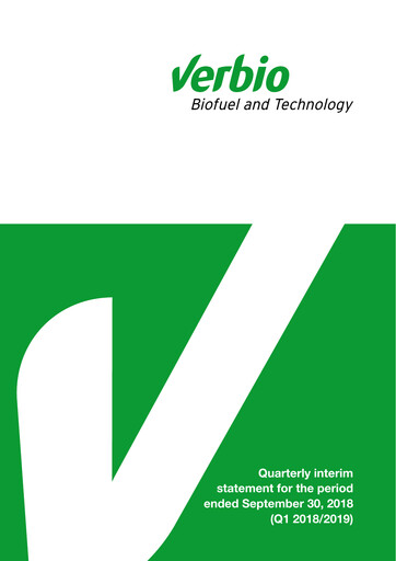 Thumbnail Verbio Quarterly Report 2018-2019-q1