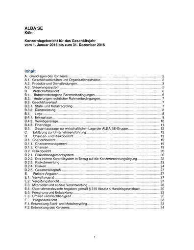 Thumbnail ALBA SE Financial Report 2016
