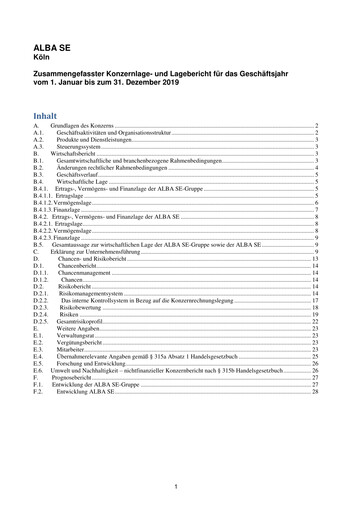 Thumbnail ALBA SE Financial Statement 2019