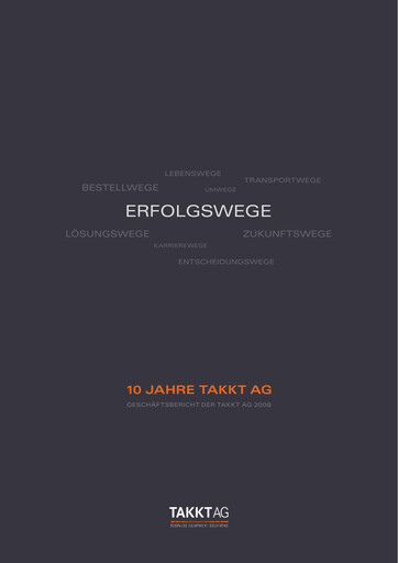 Thumbnail TAKKT AG Financial Statement 2008