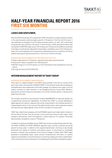 Thumbnail TAKKT AG Half-year Report 2016-h1