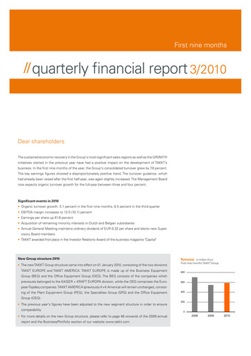 Thumbnail TAKKT AG Quarterly Report 2010-q3