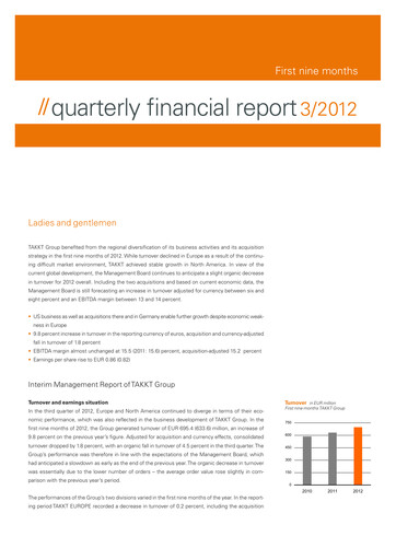 Thumbnail TAKKT AG Quarterly Report 2012-q3