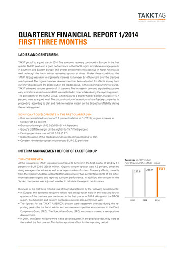 Thumbnail TAKKT AG Quarterly Report 2014-q1