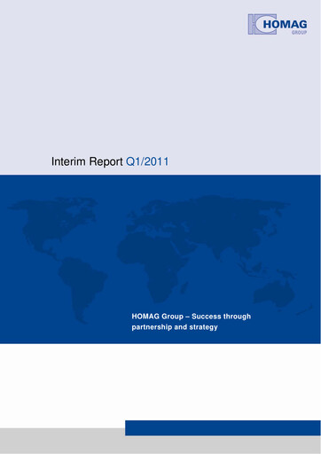 Thumbnail HOMAG Group Quarterly Report 2011-q1
