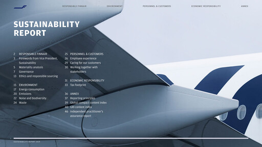 Thumbnail Finnair
 Sustainability Report 2019