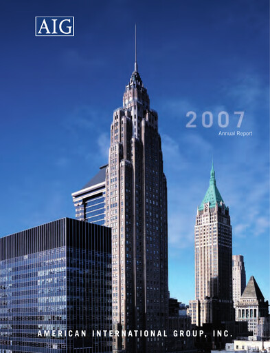 Miniature American International Group Rapport annuel 2007