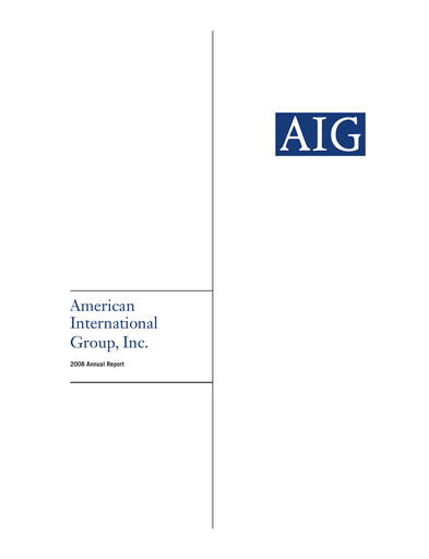 Miniature American International Group Rapport annuel 2008