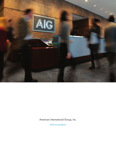 Miniature American International Group Rapport annuel 2015