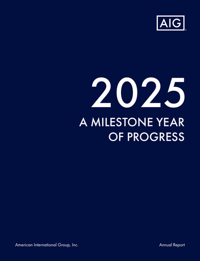 Miniature American International Group Rapport annuel 2025