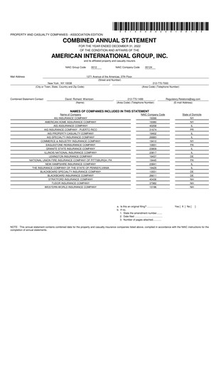 Miniature American International Group Bilan financier 2022