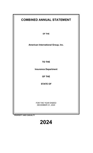 Thumbnail American International Group Financial Statement 2024