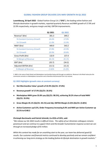 Thumbnail Global Fashion Group Quarterly Report 2022-q1