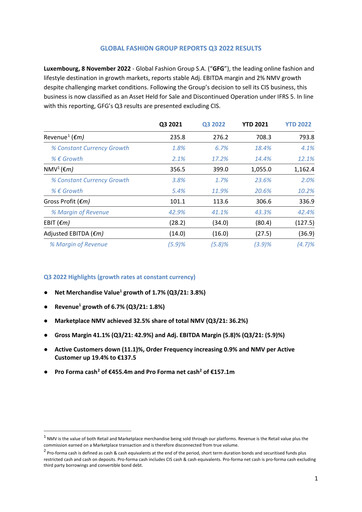 Thumbnail Global Fashion Group Quarterly Report 2022-q3
