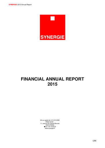 Thumbnail Synergie SE Financial Report 2015