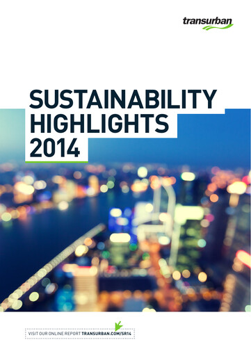 Thumbnail Transurban Sustainability Report 2014