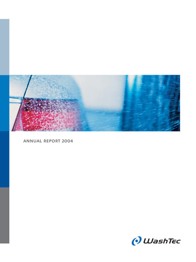 Miniature WashTec AG Rapport annuel 2004
