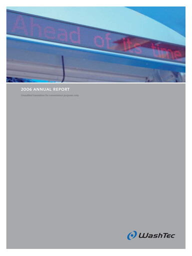 Miniature WashTec AG Rapport annuel 2006