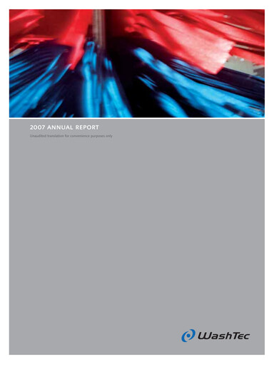 Miniature WashTec AG Rapport annuel 2007