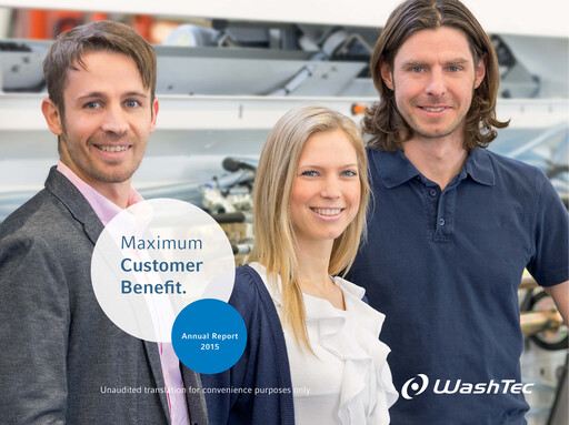 Miniature WashTec AG Rapport annuel 2015