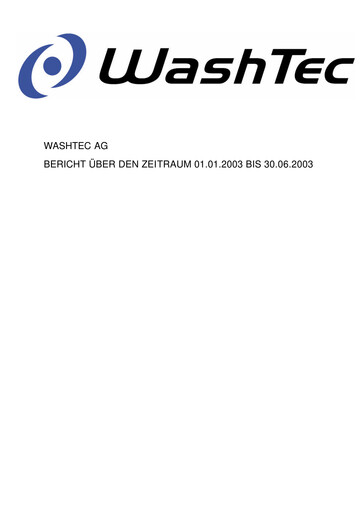 Thumbnail WashTec AG Half-year Report 2003-h1