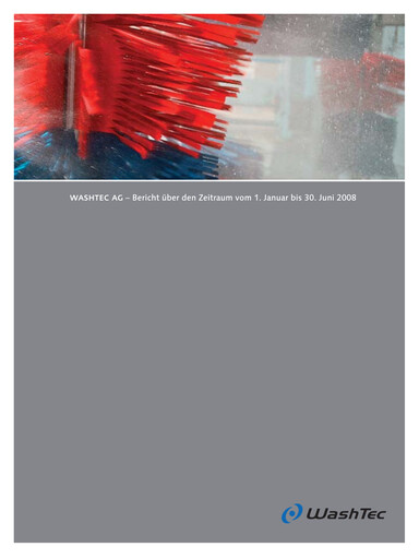 Thumbnail WashTec AG Half-year Report 2008-h1