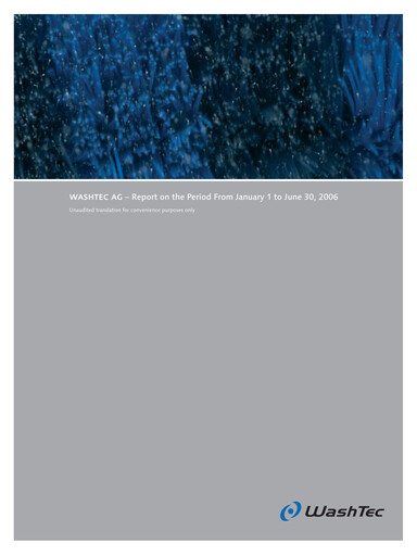 Thumbnail WashTec AG Half-year Report 2006-h1