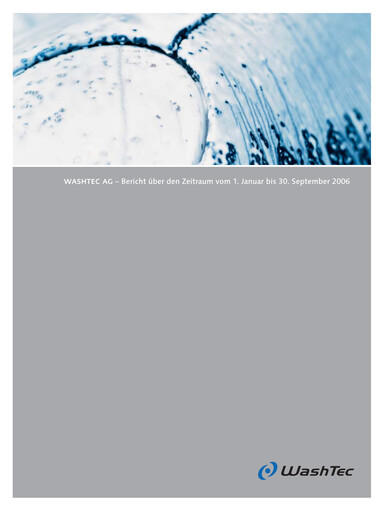 Thumbnail WashTec AG Quarterly Report 2006-q3