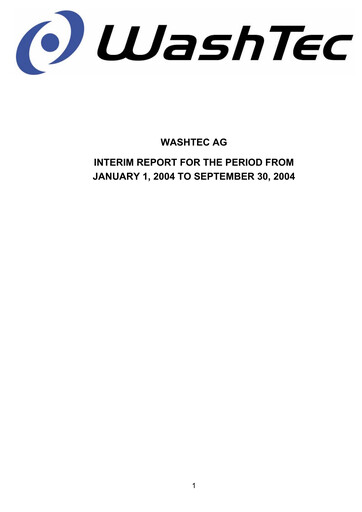 Thumbnail WashTec AG Quarterly Report 2004-q3