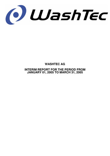 Thumbnail WashTec AG Quarterly Report 2005-q1
