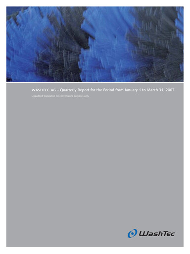 Thumbnail WashTec AG Quarterly Report 2007-q1