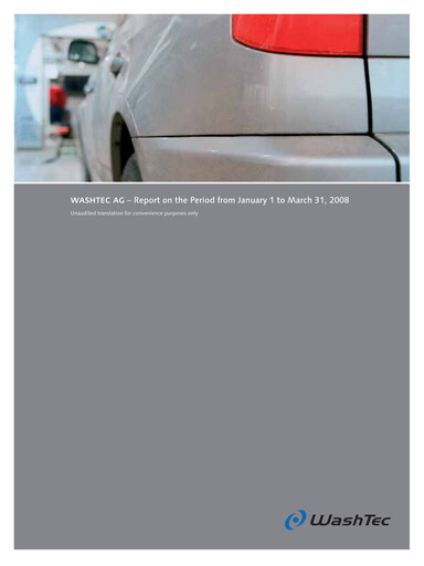 Thumbnail WashTec AG Quarterly Report 2008-q1