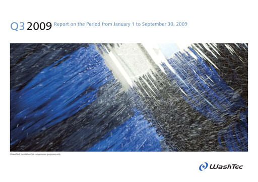 Thumbnail WashTec AG Quarterly Report 2009-q3