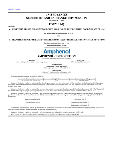 Thumbnail Amphenol Quarterly Report 2023-q2