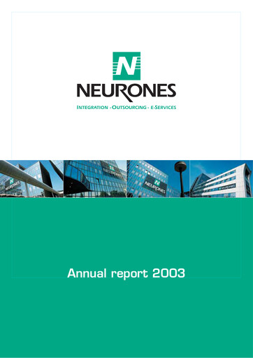 Thumbnail Neurones Annual Report 2003