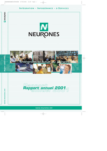 Thumbnail Neurones Annual Report 2001