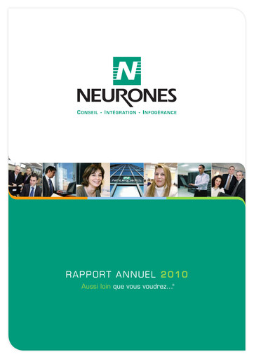 Thumbnail Neurones Annual Report 2010