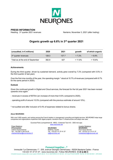 Vorschaubild Neurones Quartalsbericht 2021-q3