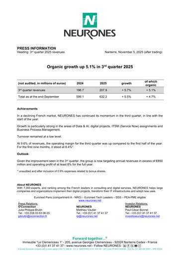 Vorschaubild Neurones Quartalsbericht 2025-q3