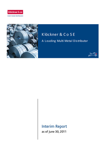Thumbnail Klöckner & Co Half-year Report 2011-h1