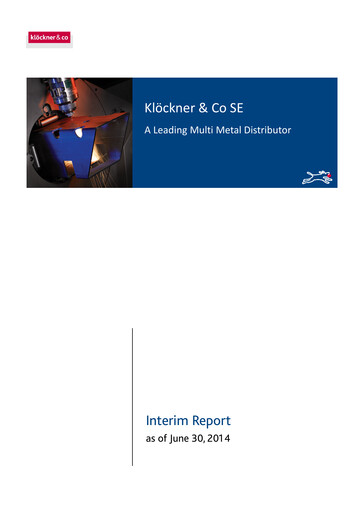 Thumbnail Klöckner & Co Half-year Report 2014-h1