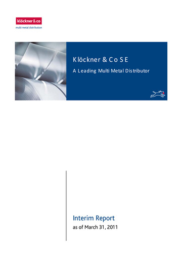 Thumbnail Klöckner & Co Quarterly Report 2011-q1