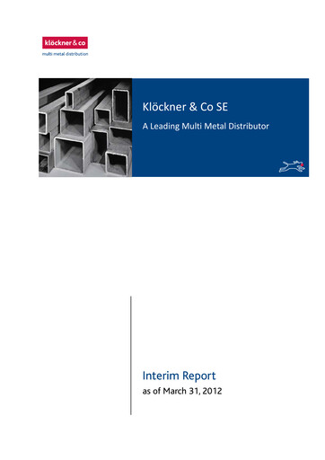 Thumbnail Klöckner & Co Quarterly Report 2012-q1